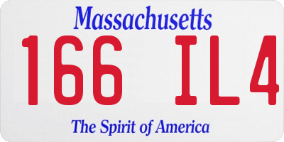 MA license plate 166IL4