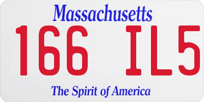 MA license plate 166IL5