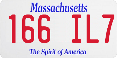MA license plate 166IL7