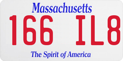 MA license plate 166IL8