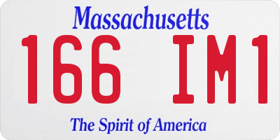MA license plate 166IM1