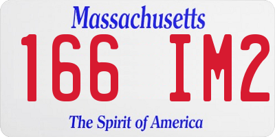 MA license plate 166IM2