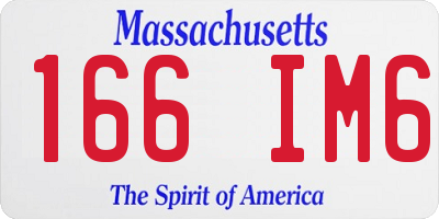MA license plate 166IM6