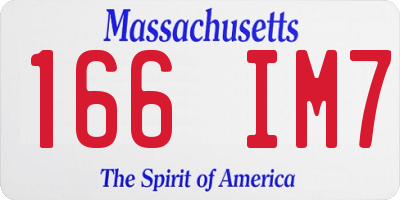 MA license plate 166IM7