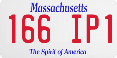 MA license plate 166IP1