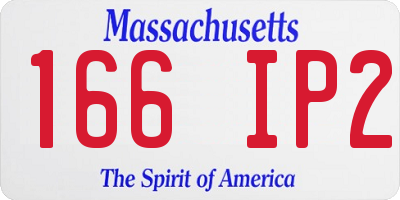 MA license plate 166IP2