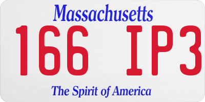 MA license plate 166IP3