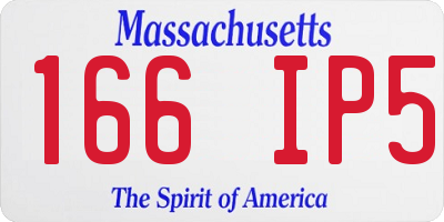 MA license plate 166IP5
