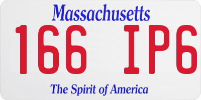 MA license plate 166IP6