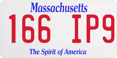 MA license plate 166IP9