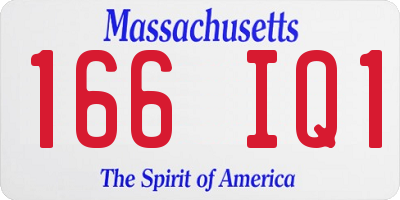 MA license plate 166IQ1