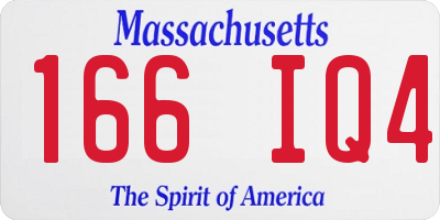 MA license plate 166IQ4