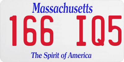 MA license plate 166IQ5