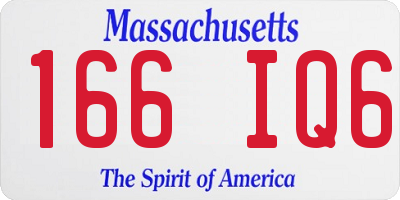 MA license plate 166IQ6