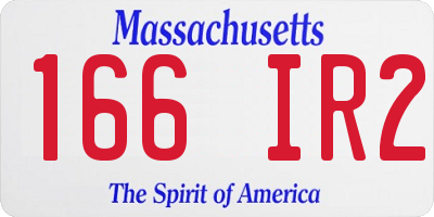 MA license plate 166IR2