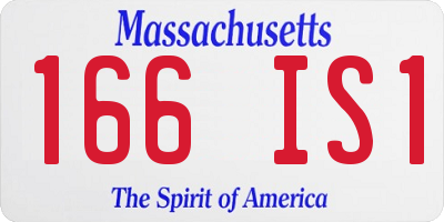 MA license plate 166IS1