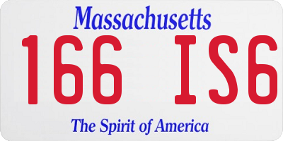 MA license plate 166IS6