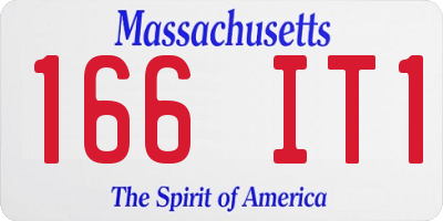 MA license plate 166IT1
