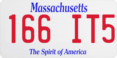 MA license plate 166IT5