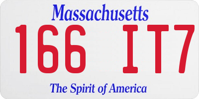 MA license plate 166IT7