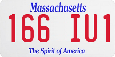 MA license plate 166IU1