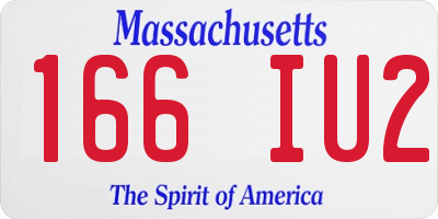 MA license plate 166IU2