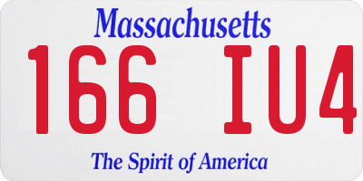 MA license plate 166IU4