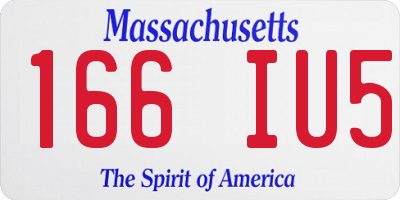 MA license plate 166IU5