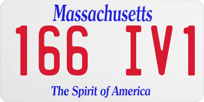 MA license plate 166IV1