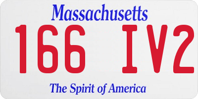 MA license plate 166IV2