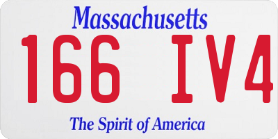 MA license plate 166IV4