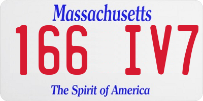 MA license plate 166IV7