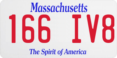 MA license plate 166IV8