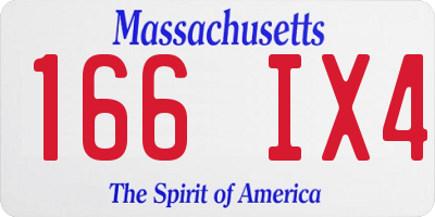 MA license plate 166IX4