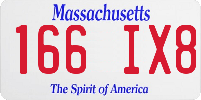 MA license plate 166IX8