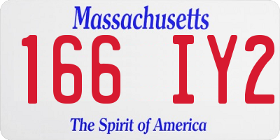 MA license plate 166IY2