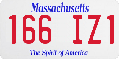 MA license plate 166IZ1