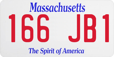 MA license plate 166JB1