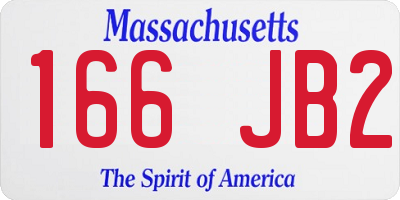MA license plate 166JB2