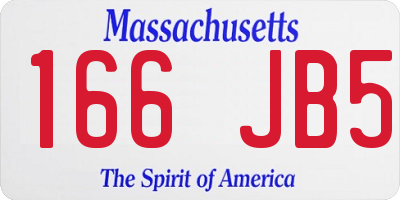 MA license plate 166JB5