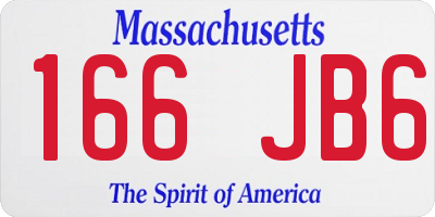 MA license plate 166JB6