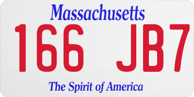 MA license plate 166JB7