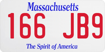 MA license plate 166JB9