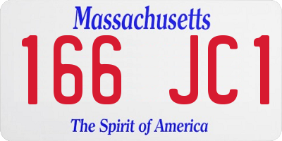 MA license plate 166JC1