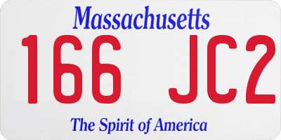 MA license plate 166JC2