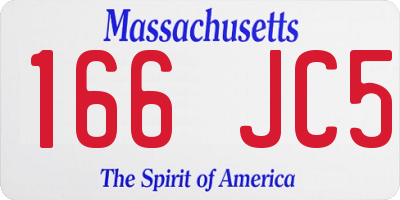 MA license plate 166JC5