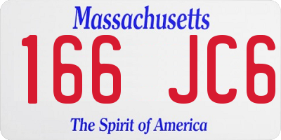 MA license plate 166JC6