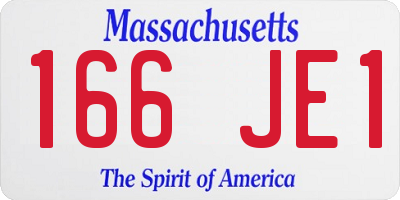MA license plate 166JE1