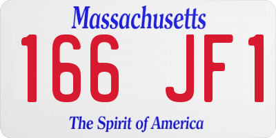 MA license plate 166JF1
