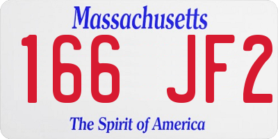 MA license plate 166JF2